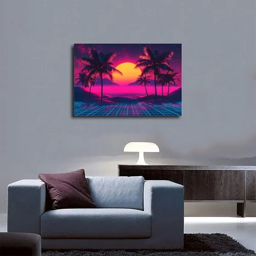 Vista 5 de ZMLIS Synthwave Subculture Wall Art – 80s Inspired Neon Retro Print – Aesthetic Alternative Poster for Modern Home Decor Poster for Room Aesthetics