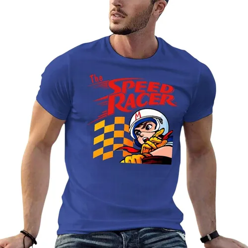 Vista 5 de COROBAN Camisetas deportivas clásicas Go Speed Racer para hombre, Azul