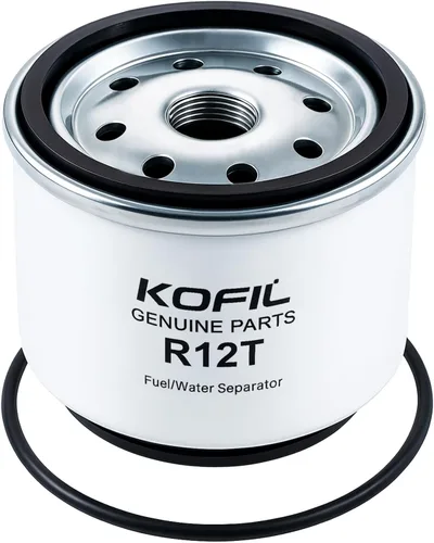 Vista 5 de R12T Separador de Combustible y Agua Marino Filtro de Combustible Marino/Ensamble Separador de Agua, Paquete de 2 para Motor Fuera de Borda Motor