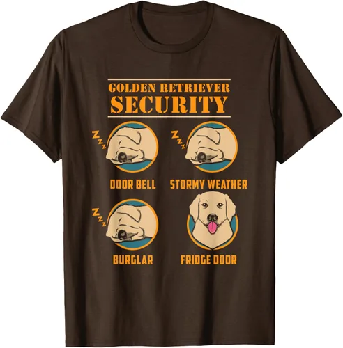 Vista 8 de Camisa Golden Retriever de seguridad Golden Retriever para perro divertido, Negro, S