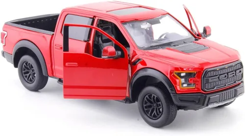 Vista 3 de Motormax 79344RD 1: 27 W/B - Ford F-150 Raptor 2017, rojo