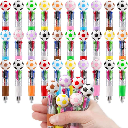 Vista 27 de CZWZ 8 piezas de bolígrafos de cuentas navideños, bolígrafos de plástico con cuentas y cuentas de silicona multicolor, bolígrafos navideños