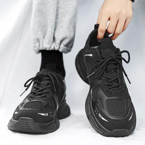 Vista 7 de EFSGD Zapatos deportivos para correr para hombre, transpirables, para caminar, tenis cruzados, con amortiguación de aire, ligeros, a la moda