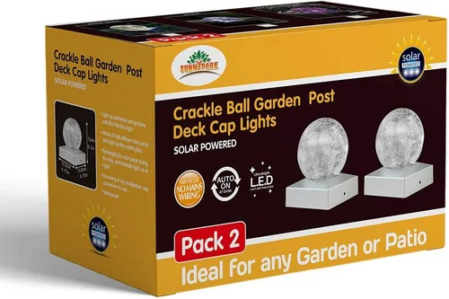Vista 7 de SUNNYPARK Paquete de 2 luces solares para tapa de poste, luces impermeables para exteriores, para terraza, valla, patio, luces LED decorativas