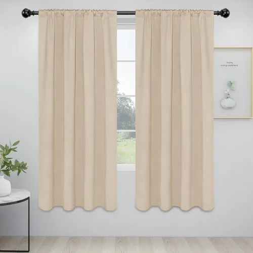 Vista 94 de Easy-Going - Cortinas opacas con bolsillo para varilla para dormitorio, cortinas de ventana para oscurecer la habitación para sala de estar
