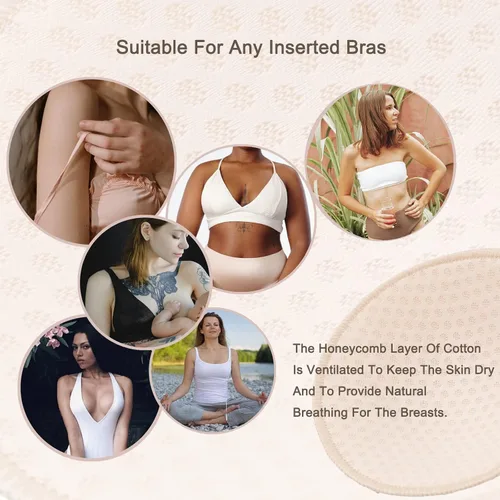 Vista 3 de Gulagas Almohadillas de brasier, inserciones de copas de brasier extraíbles y lavables para brasier superior de bikinis
