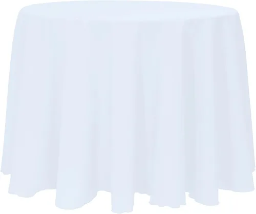 Vista 21 de Ultimate Textile Mantel redondo de lino de poliéster de 102 pulgadas, color verde esmeralda