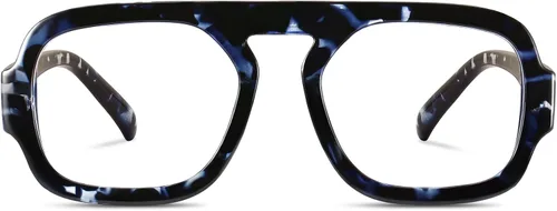 Vista 8 de Aviator Blue Light Blocking Glasses for Women Men Square Flat Top Computer TV Eyeglasses Anti Eyestrain