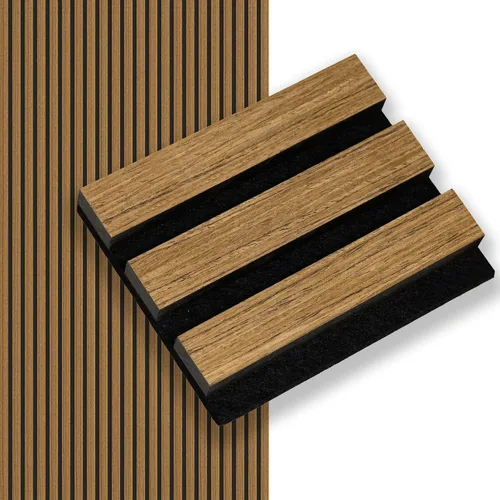 Vista 34 de Smartstandard Panel de Pared de Listones de Madera de Muestra, Paneles de Pared de Madera Insonorizados, Paneles de Madera Acústicos para Pared
