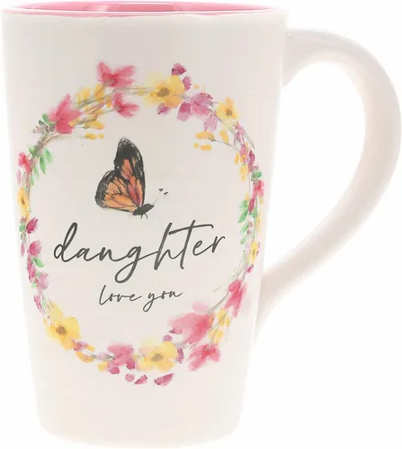 Vista 9 de Pabellón - Taza de 17 onzas para abuela, taza de café con patrón floral, taza de café de mariposas, ideas de cocina para primavera y verano, taza