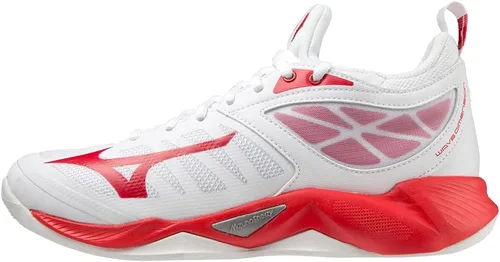 Vista 13 de Mizuno Dimensión de onda unisex para adultos Negro/Blanco