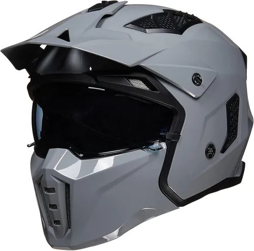 Vista 9 de ILM Medio casco de motocicleta de cara abierta 3/4 para hombres y mujeres, casco retro vintage con visera para ciclomotor, ATV, crucero, scooter