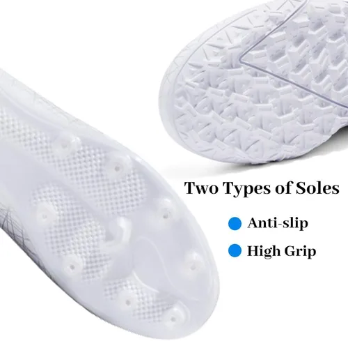 Vista 3 de AOSENSS Botas de fútbol para hombre y mujer, botas altas de fútbol sala para interiores y exteriores, tenis de entrenamiento multiterreno