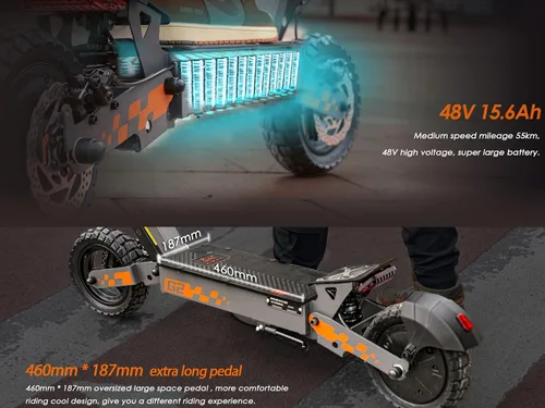Vista 7 de KuKirin G2 Series, G3 Pro y G4 Scooter eléctrico para adultos, largo alcance G2-800W