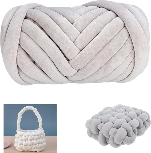 Vista 13 de Hilo de Algodón Grueso para Tejer con los Brazos Crochet Super Saver Jumbo Gigante Voluminoso Premier Hilo para Hacer Mantas para Casa de Mascotas