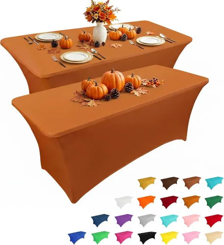 Vista 38 de IVAPUPU - Mantel de elastano para mesas rectangulares, ajustado, elástico, lavable, protector de mesa para eventos, fiestas, bodas, cócteles Negro