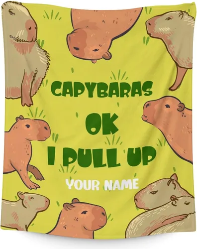 Vista 16 de Capybara - Manta de regalo de 30 x 40 pulgadas, manta de franela de felpa suave y cálida para sofá, cama y sofá