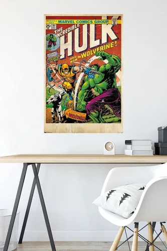 Vista 4 de 24x36 Marvel Comics Wolverine - Póster de pared con cubierta, 36 pulgadas de largo x 24 pulgadas de ancho, versión sin marco