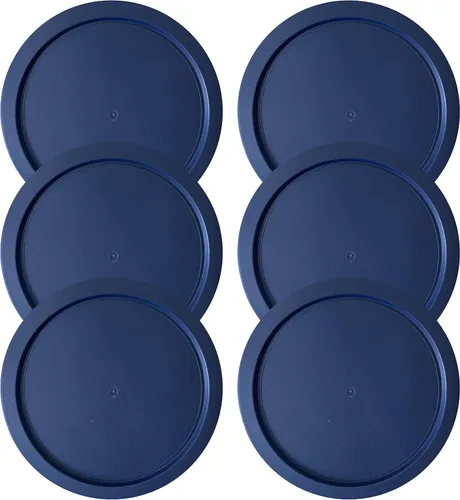 Vista 7 de Tapas de repuesto para recipientes de vidrio Pyrex para almacenamiento de alimentos de 4 tazas, tapas redondas de plástico de 6 pulgadas que se