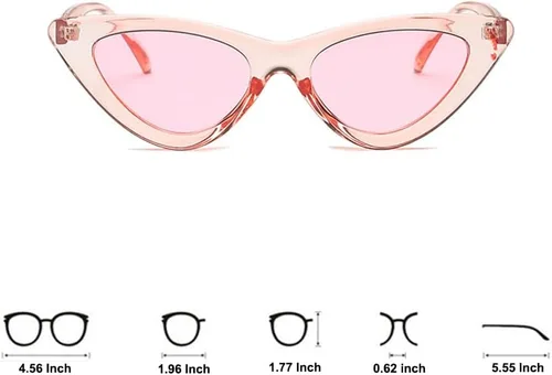 Vista 2 de Gafas de sol para mujer, estilo vintage, montura de plástico, estilo retro, estilo de ojo de gato