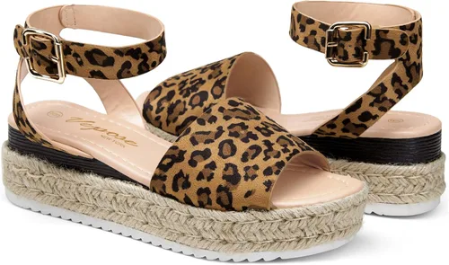 Vista 5 de Vepose Sandalias de alpargatas 0A para mujer, sandalias clásicas de plataforma de verano para mujer