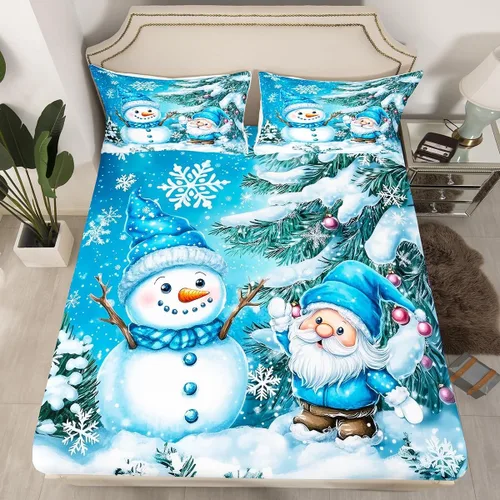 Vista 34 de Erosebridal Divertida sábana bajera ajustable de Halloween para niños, lindo juego de ropa de cama de calabaza fantasma, decoración de Halloween