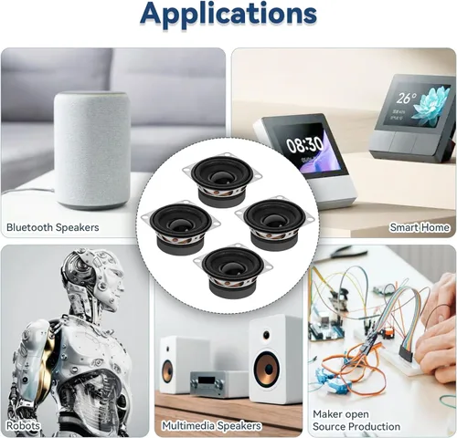 Vista 5 de MakerHawk 2 "4 ohmios 3W gama completa altavoz de audio estéreo Woofer altavoz para Arduino (4pcs)