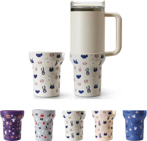 Vista 8 de Funda de silicona para botas de 40 onzas para accesorios de copa Stanley, funda de silicona para botella de agua para Stanley Quencher H2.0 y vaso