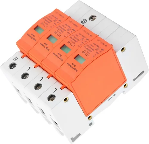 Vista 8 de Oumefar 4 Pole AC 420V House Protector 40KA dispositivo de pararrayos de baja tensión Dispositivo de carril DIN
