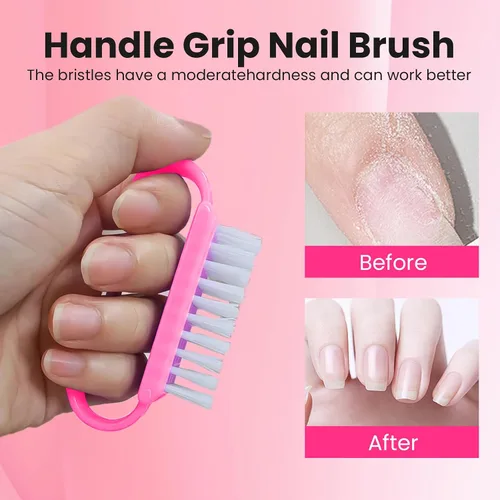 Vista 8 de Limas de uñas y bloques de pulidor con kit de preparación de uñas, cortador de cutículas de 0.197 in y empujador, herramientas de eliminación de Rosa