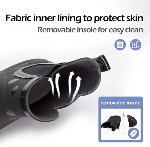 Vista 3 de PENNYSUE Botas de lluvia impermeables para mujer botines Chelsea cortos antideslizantes