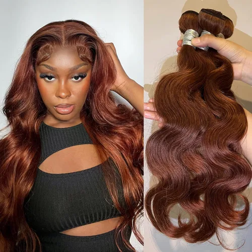 Vista 13 de Black Mix Blue Highlight Bundle Cabello humano ondulado 14 16 18 IN