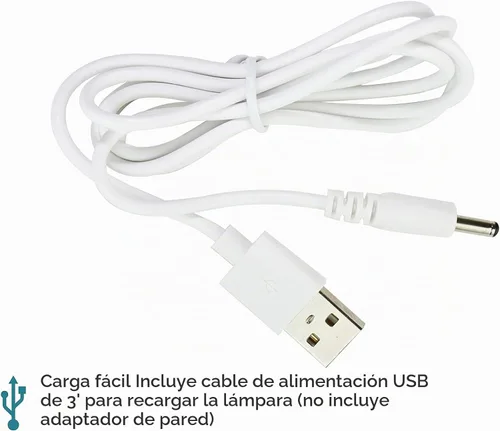 Vista 6 de PureOptics LED VLED1819-BD - Lámpara de escritorio LED con batería, regulable con temperatura de color ajustable, duración de la batería de 4 horas