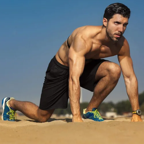 Vista 3 de Pantalones cortos deportivos para hombre con bolsillos y cintura elástica, de secado rápido, pantalones cortos de entrenamiento para hombre