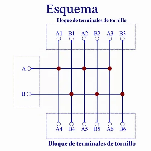 Vista 4 de OONO Módulo de distribución de bloque de terminales de posición 30Amp 48V 2x6
