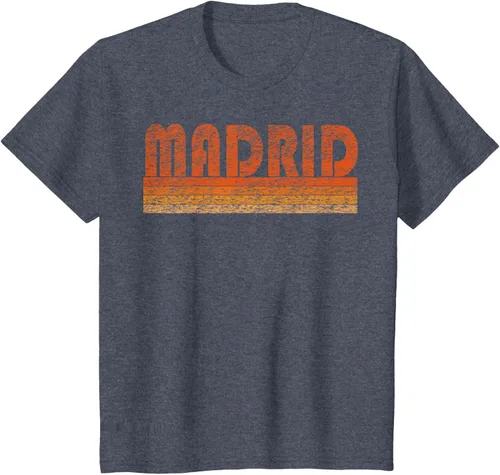 Vista 88 de clásico Retro Madrid playera, hombre 3XL, Asphalt Negro