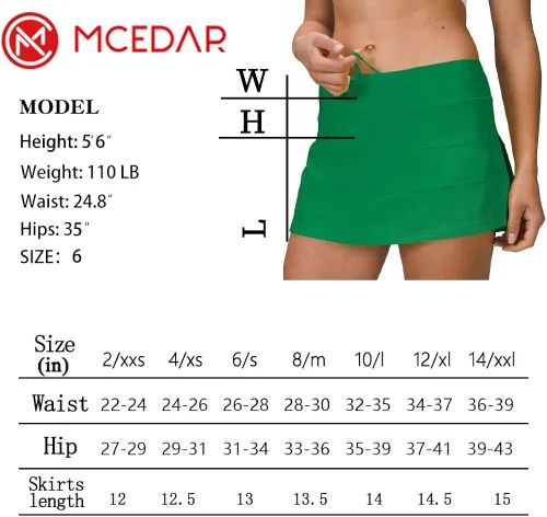Vista 4 de MCEDAR Falda pantalón atlética de tenis y golf para mujer, con bolsillo, para entrenamiento, correr, deportes, faldas plisadas, estilo casual