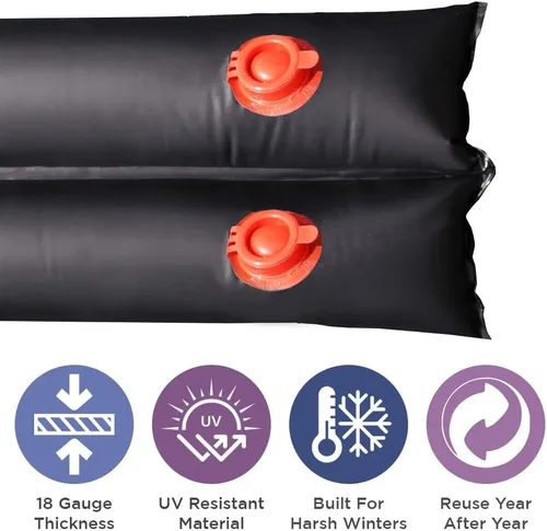 Vista 2 de Buffalo Blizzard Bolsas de agua negras de doble cámara de 8 pies de largo Paquete de 10 Material de vinilo resistente de calibre 22 Asegura