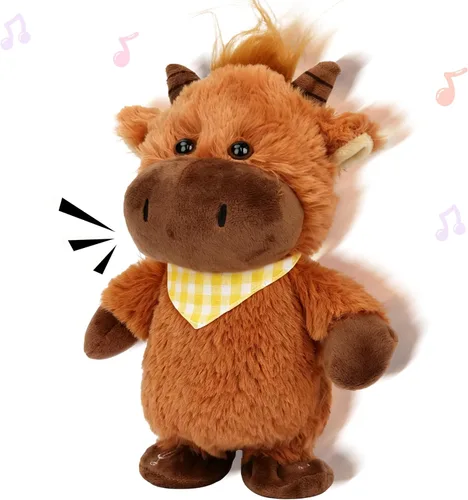 Vista 23 de Hopearl Muñeca negra que habla y canta, repite lo que dices, muñeca negra que camina, juguete animado interactivo, eléctrico, regalo de peluche