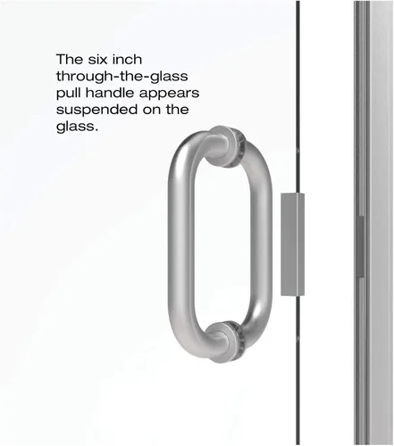 Vista 7 de Basco Infinity - Puerta de ducha semi-sin marco, cristal transparente AquaGlideXP, 27 a 28 pulgadas de ancho, acabado de bronce aceitado