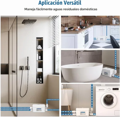 Vista 6 de CrestWave Potente bomba de fregadero de 300 W con 3 entradas de agua