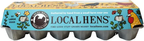 Vista 3 de Local Hens® Caja híbrida de grado A grande para 12 huevos, 50