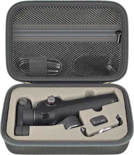 Vista 10 de Comecase Osmo Mobile 8/7P - Funda compatible con DJI OM 8/OM 7 Pro/7 Gimbal Stabilizer, bolsa de viaje con bolsillo de malla y acolchado de esponja