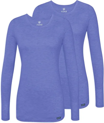Vista 24 de Adar Underscrubs - Camiseta de manga larga para mujer, 2 unidades Azul marino