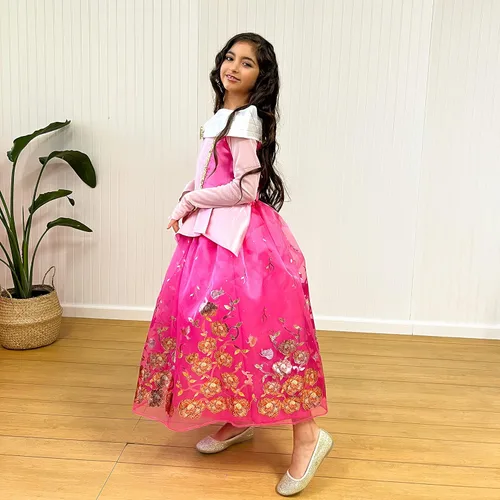 Vista 3 de Disfraz de princesa Aurora para niñas, disfraz oficial de princesa de Disney