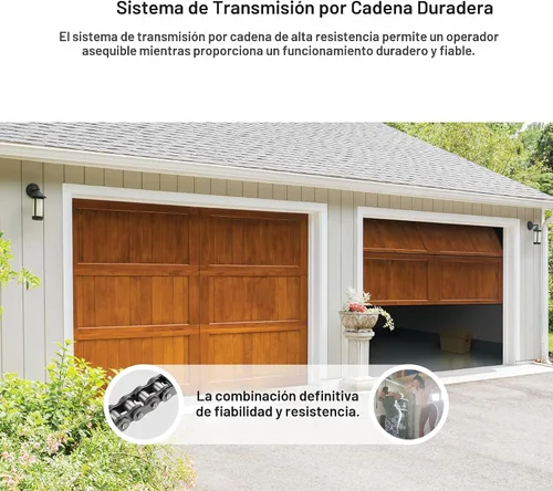 Vista 4 de Genie Chain Glide Connect Essentials - Abridor inteligente de puerta de garaje, abridor de cadena fiable con iluminación LED, compatible con Alexa
