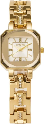 Vista 12 de TIME100 Reloj de pulsera para mujer, de cuarzo, con esfera verde, bisel con cristales en el movimiento, correa de pulsera con diamantes, resistente