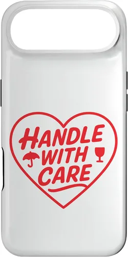 Vista 27 de Handle with Care - Cute Heart Warning Design Case for iPhone 17