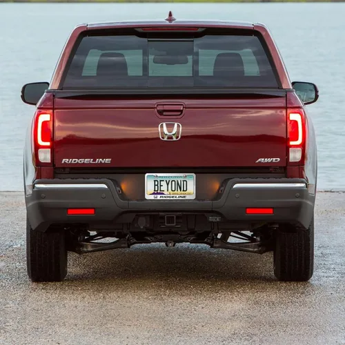 Vista 4 de iPick Image Hecho para Honda Ridgeline 3D letras en relieve en espejo marco de matrícula de metal cromado