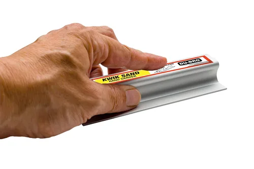 Vista 2 de Du-Bro Kwik Sand - Bloque de lijado manual de aluminio ligero con cómodo agarre ergonómico, incluye 3 unidades de papel de lija autoadhesivo